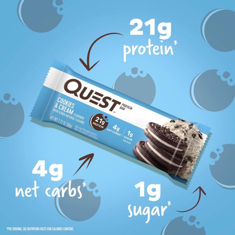 QUEST NUTRITION BARS COOKIES & CREAM 2