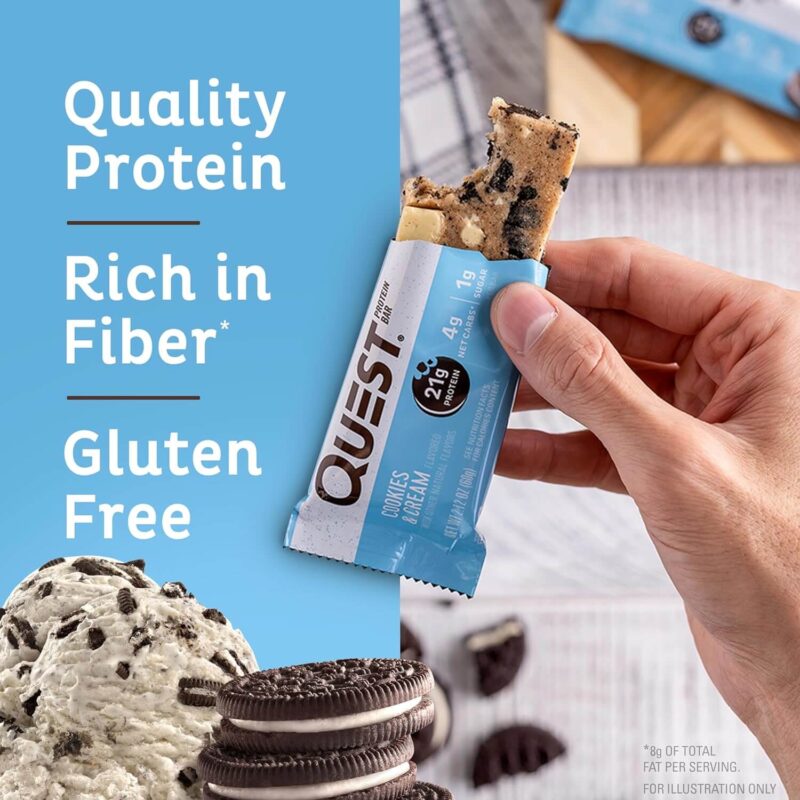 QUEST NUTRITION BARS COOKIES & CREAM 3
