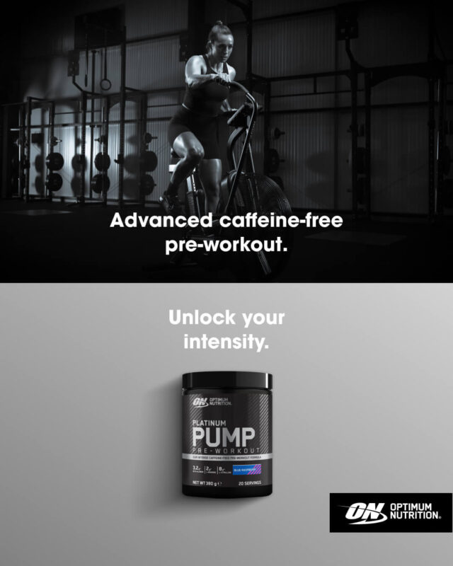 ON PLATINUM PUMP PRE-WORKOUT BLUE RASPBERRY 9