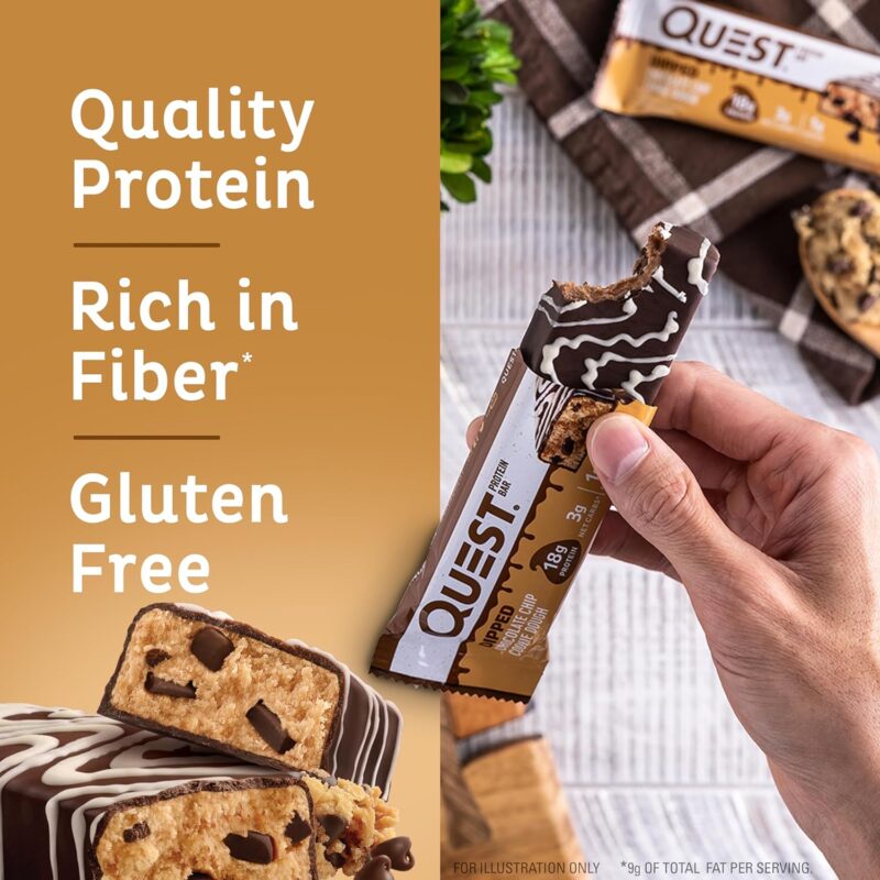 QUEST BARS DIPPED CHOCOLATE CHIP COOKIE DOUGH 2