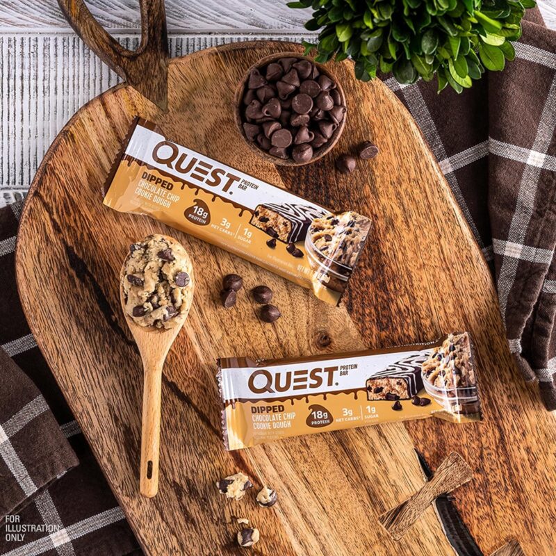 QUEST BARS DIPPED CHOCOLATE CHIP COOKIE DOUGH 3