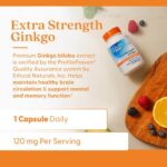 Doctor’s BEST Extra Strength Ginko 120 mg (120 Veggie Caps) - Image 6