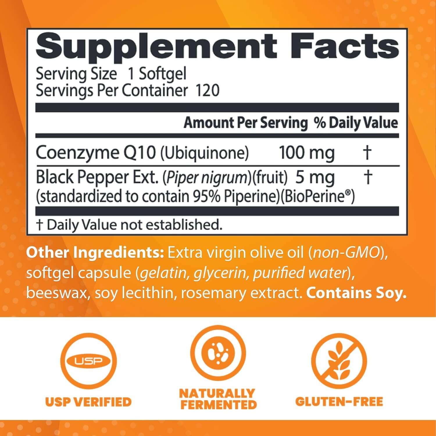 Doctor’s Best High Absorption CoQ10 with Bioperine 120 Softgels 2