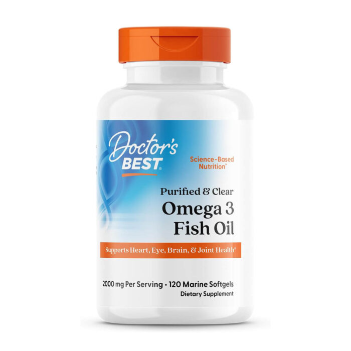 Doctor’s BEST Purified & Clear Omega 3 Fish Oil 2000 mg (120 Marine Softgels) - Image 1