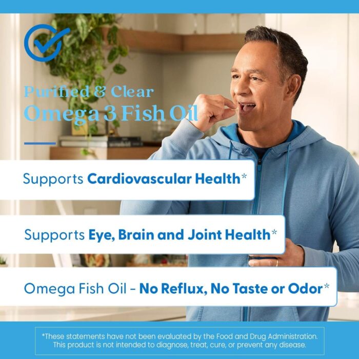 Doctor’s BEST Purified & Clear Omega 3 Fish Oil 2000 mg (120 Marine Softgels) - Image 5