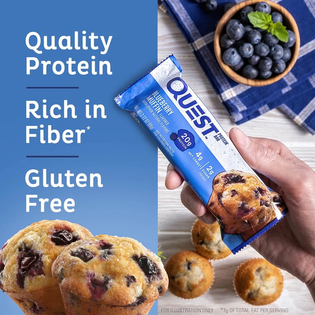 QUEST BARS 12 X 60g (Blueberry Muffin) 5