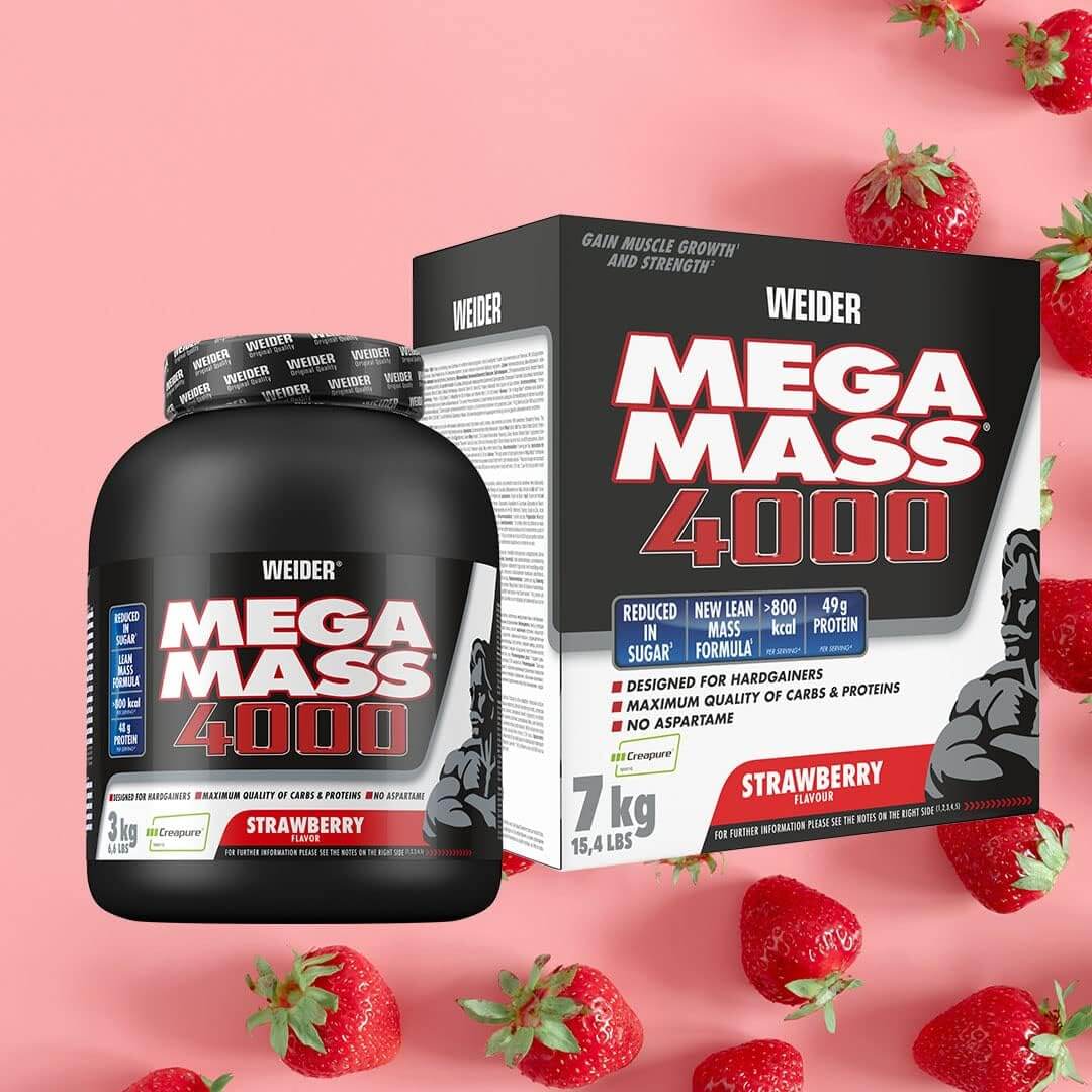 WEIDER MEGA MASS 4000 3KG (Strawberry) 2