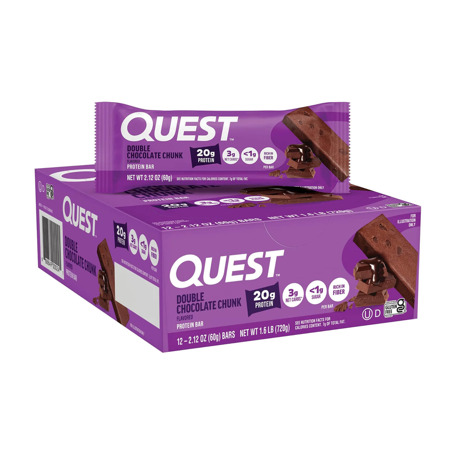 QUEST PROTEIN BAR (Double Chocolate Chunk) 1 QUEST PROTEIN BAR (Double Chocolate Chunk) - Image 1