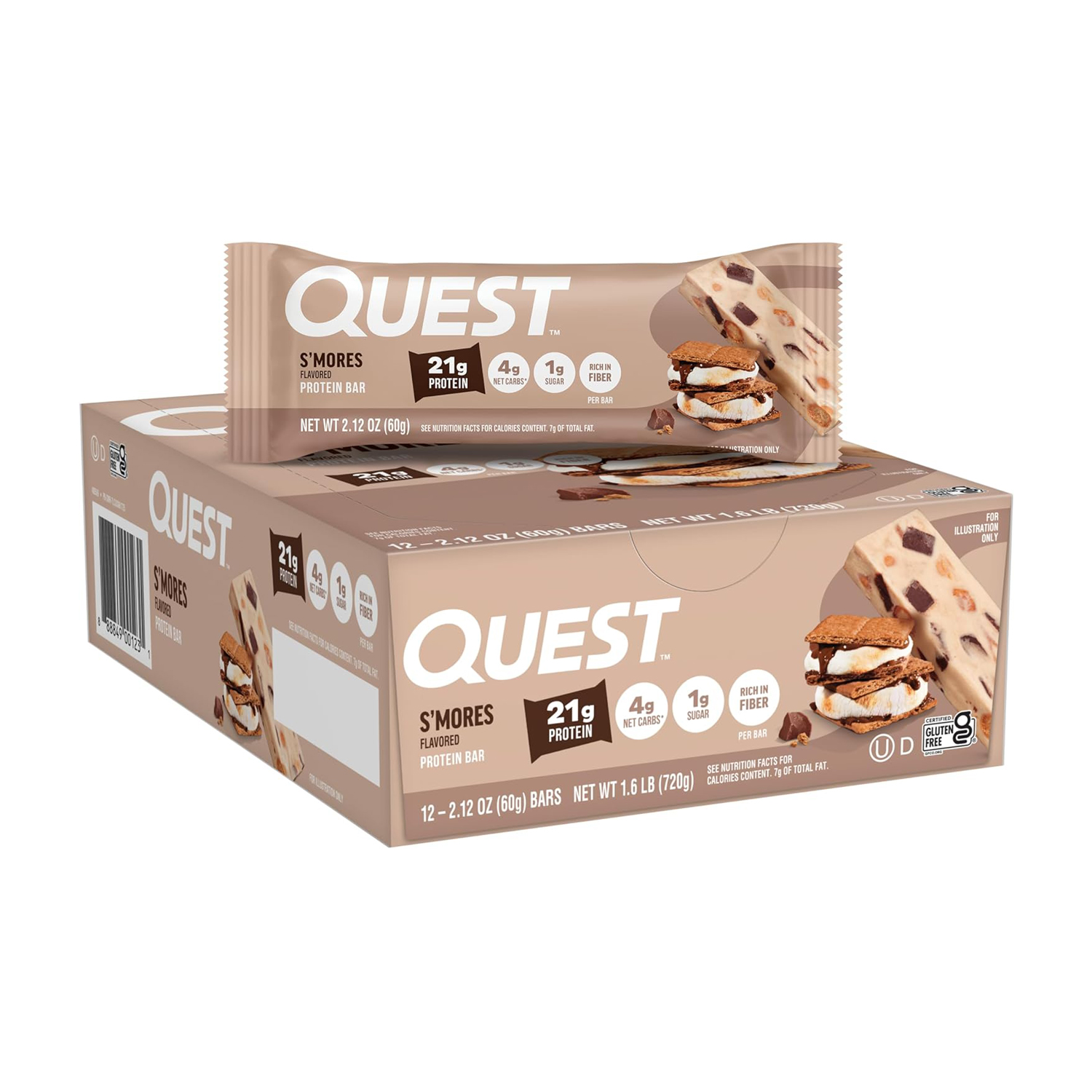 QUEST PROTEIN BAR (S’MORES) 1 QUEST PROTEIN BAR (S’MORES) - Image 1