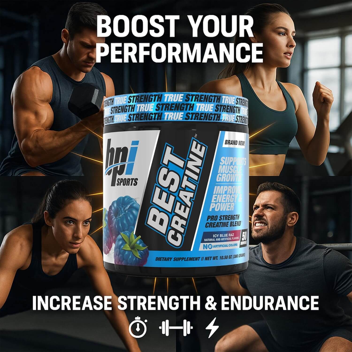Bpi Sports BEST CREATINE 300g (Icy Blue Raz) 5