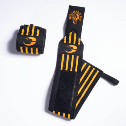 GASP HARDCORE WRIST WRAPS 18 INCH (Black/Yellow)