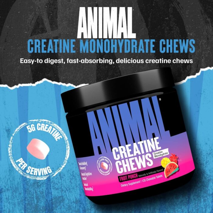 ANIMAL CREATINE 120 Chewable Tabs (Fruit Punch) - Image 3