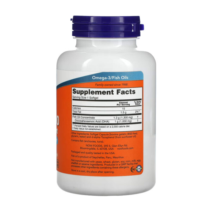 NOW DHA-1000 (90 Softgels) - Image 2