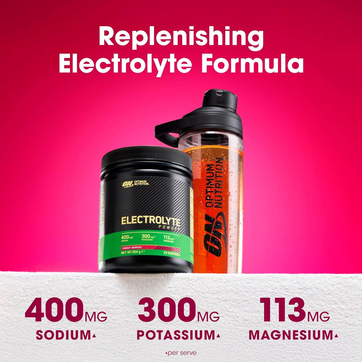 Optimum Nutrition ELECTROLYTE POWDER 264g (Forest Berries) 8
