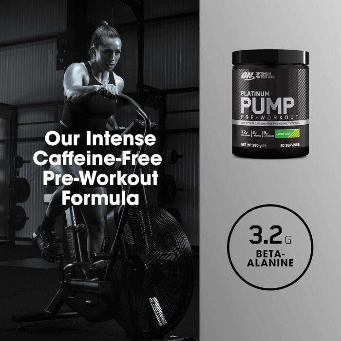 Optimum Nutrition PLATINUM PUMP PRE-WORKOUT 380g (Lemon-Lime) - Image 7