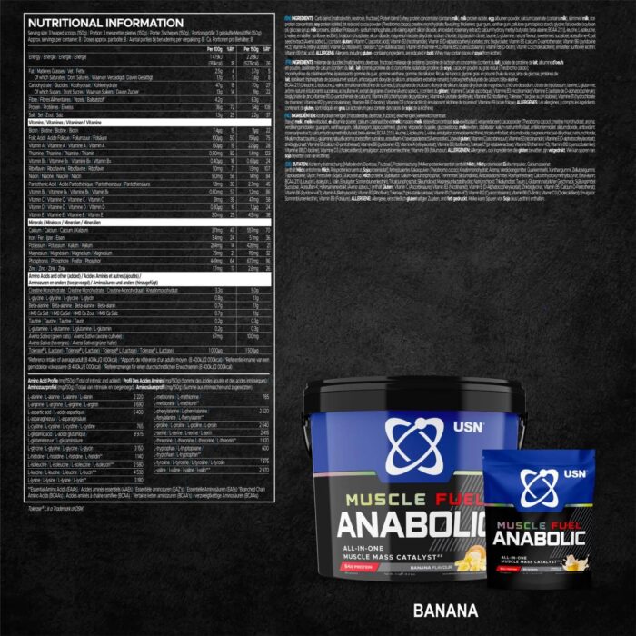 USN MUSCLE FUEL ANABOLIC 4Kg (Variety Pack) - Image 7
