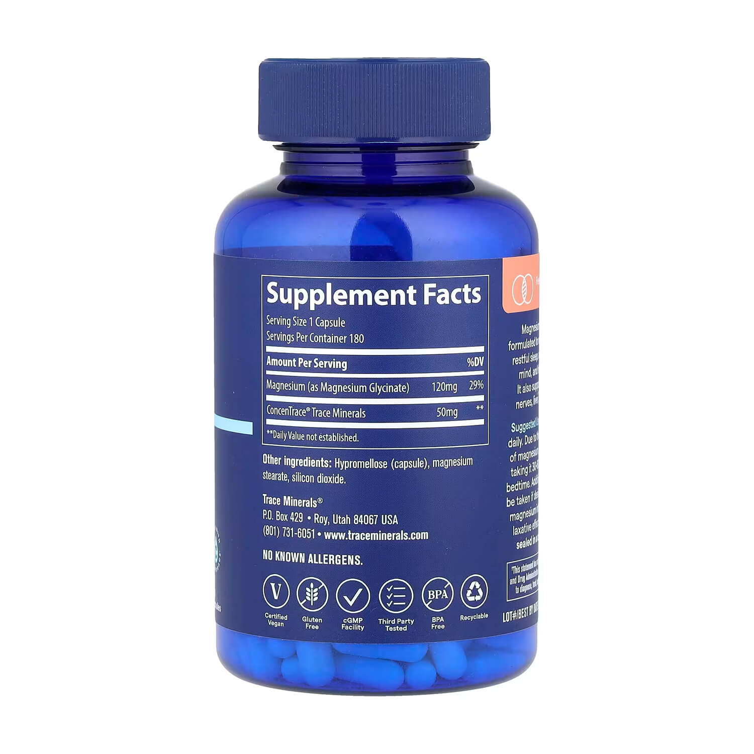 trace Magnesium Glycinate (180 Caps) 2 trace Magnesium Glycinate (180 Caps) - Image 2