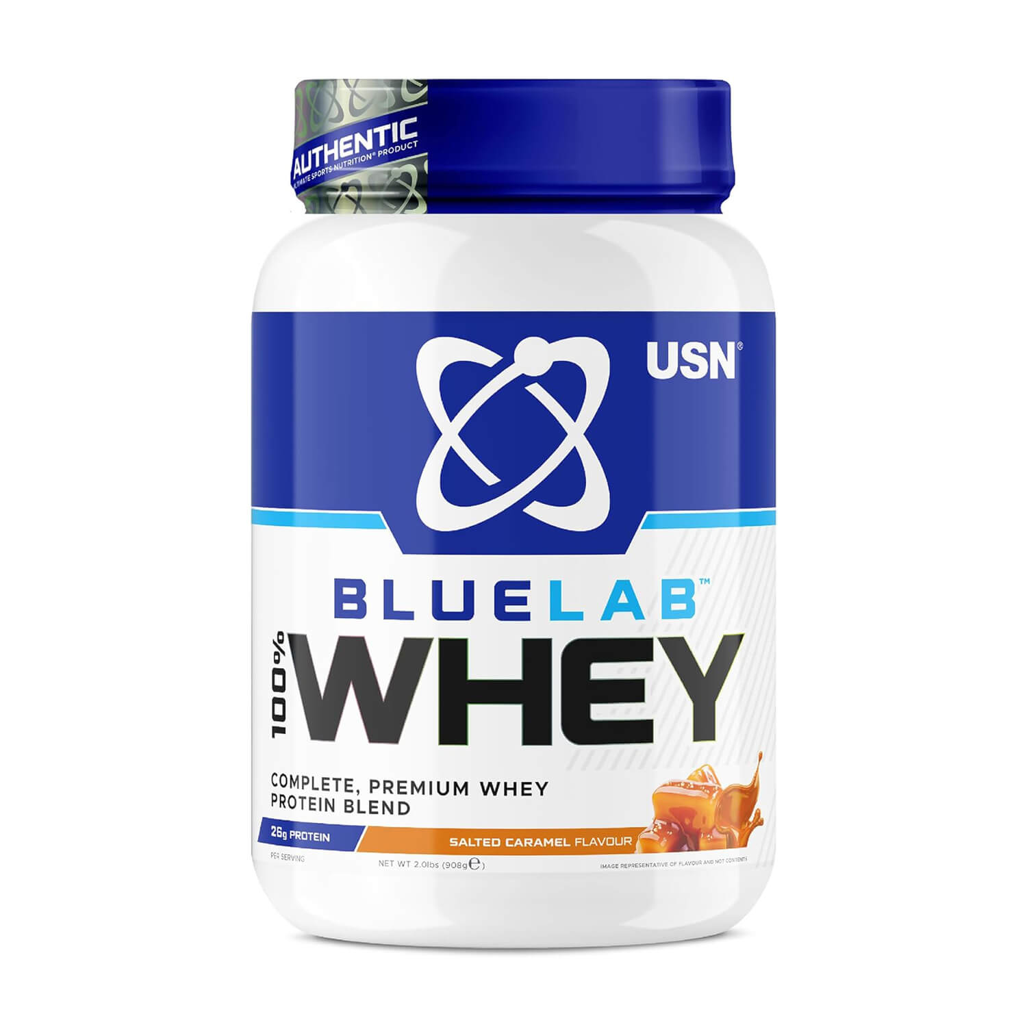 USN BLUELAB 100% WHEY 908g (Salted Caramel) 1 USN BLUELAB 100% WHEY 908g (Salted Caramel) - Image 1