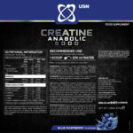 USN CREATINE ANABOLIC 5000 900g (Blue Raspberry) - Image 2