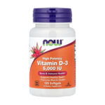 NOW High Potency VITAMIN D-3 5,000 IU (120 Softgels)