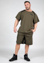 GORILLA WEAR Augustine Old School Shorts (Army Green) - Image 12