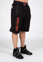 GORILLA WEAR Augustine Old School Shorts (Black/Red) - Image 3
