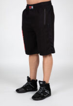 GORILLA WEAR Augustine Old School Shorts (Black/Red) - Image 6