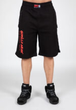 GORILLA WEAR Augustine Old School Shorts (Black/Red) - Image 7