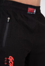 GORILLA WEAR Augustine Old School Shorts (Black/Red) - Image 9