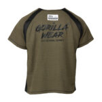 GORILLA WEAR Augustine Old School Workout Top (Army Green) - Image 2