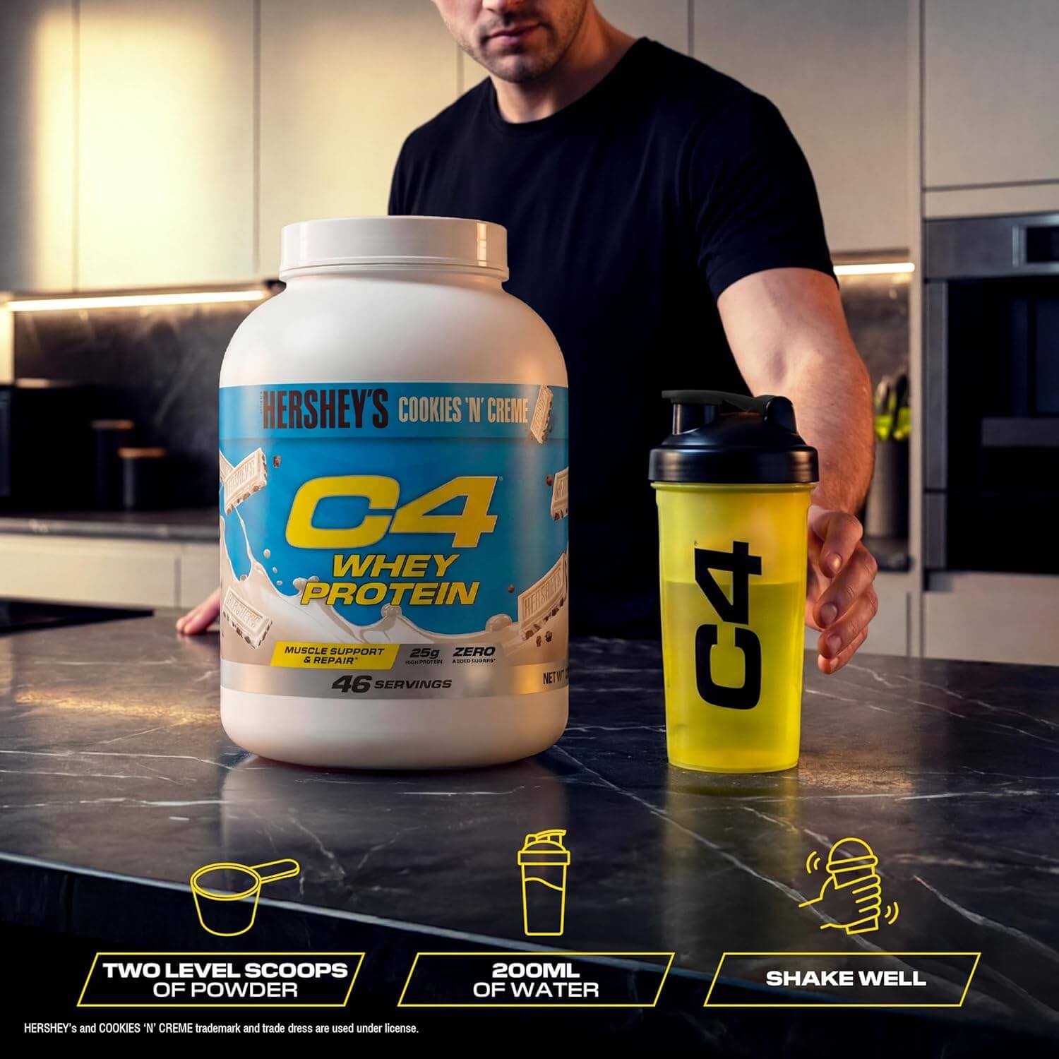 C4 WHEY PROTEIN 1610 g (Hershey’s Cookies ’n Cream) 4