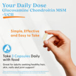 Doctor’s BEST Glucosamine Chondroitin MSM + UC-II® (90 Veggie Caps) - Image 4