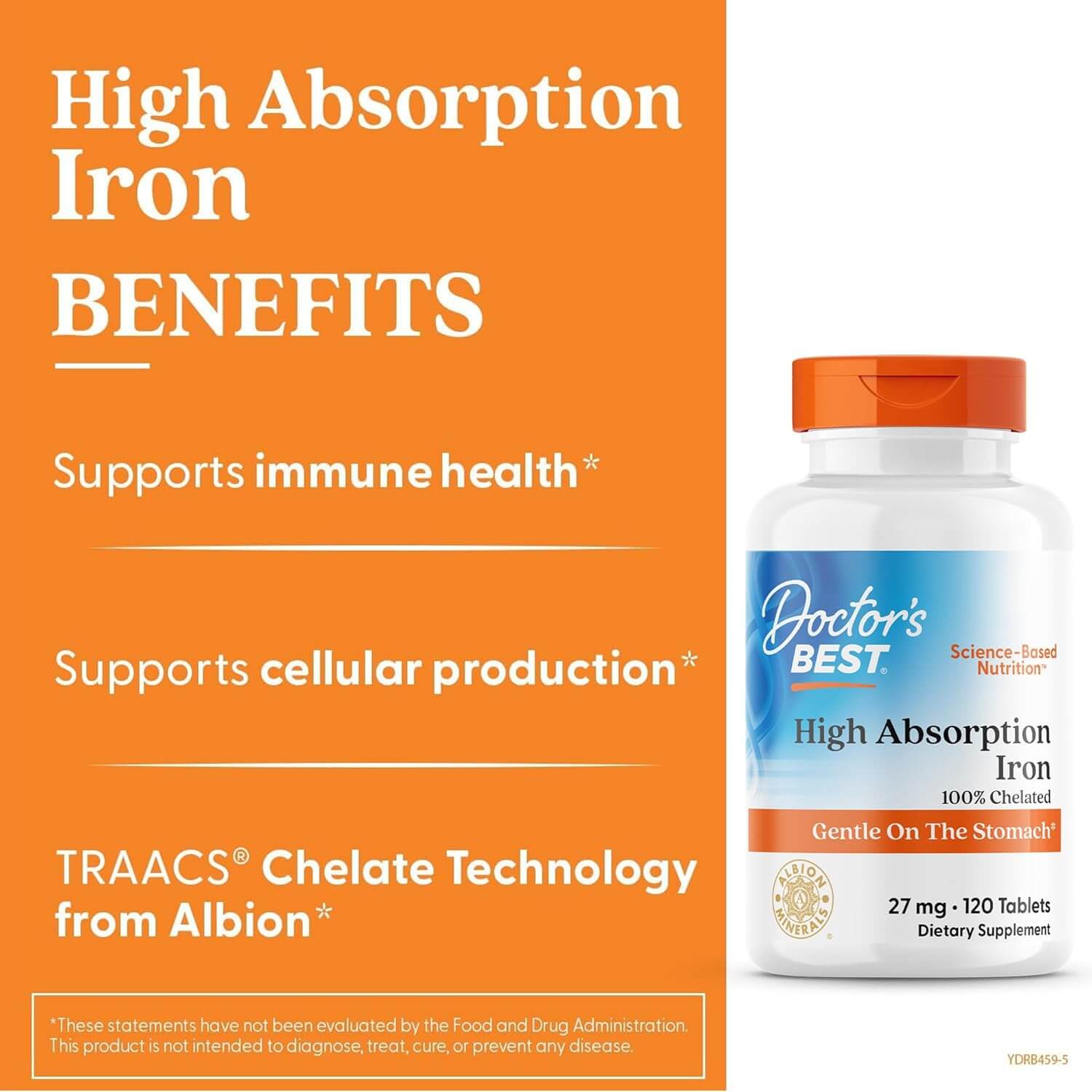Doctor’s BEST High Absorption Iron 27 mg (120 Tablets) 5