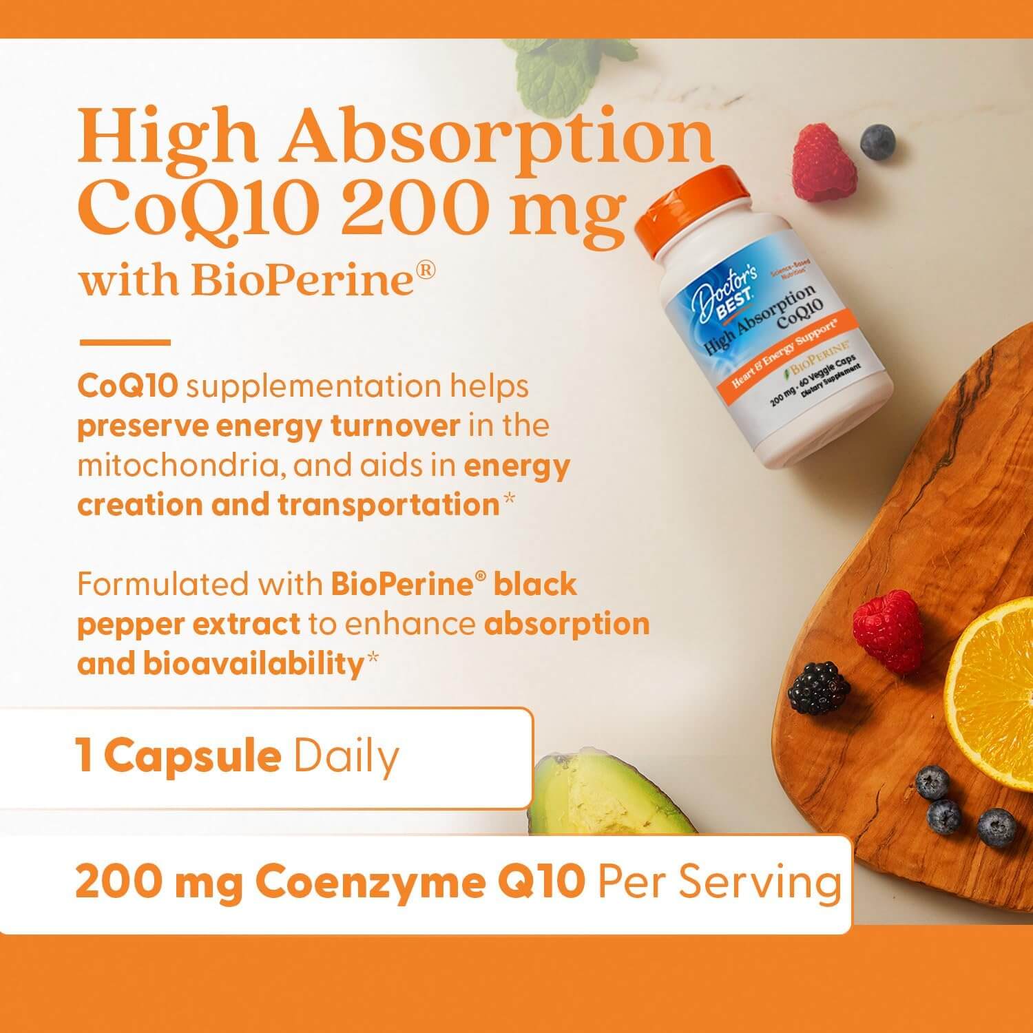 Doctor’s BEST High Absorption CoQ10 200 mg (60 Veggie Softgel) 6