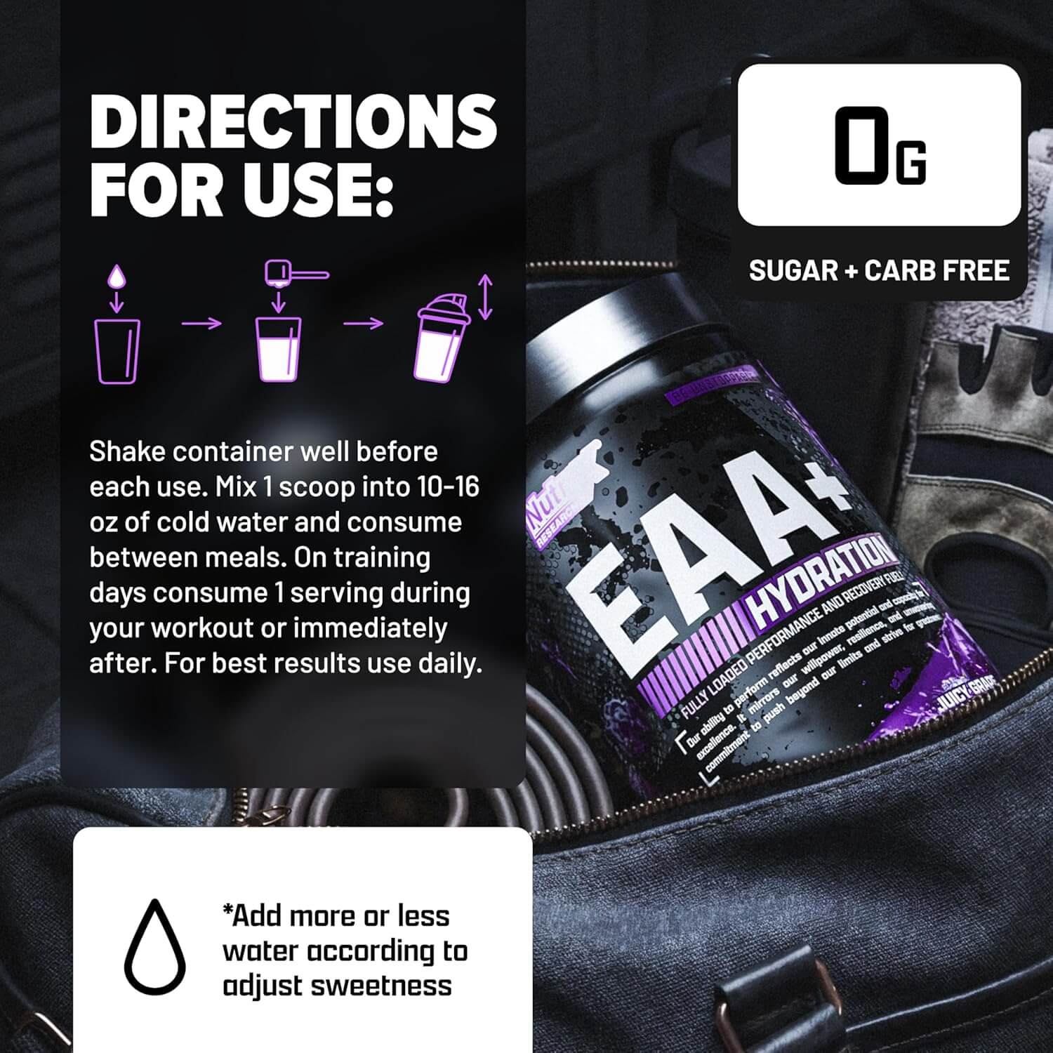 Nutrex Research EAA+ HYDRATION 390 g (Juicy Grape) 7