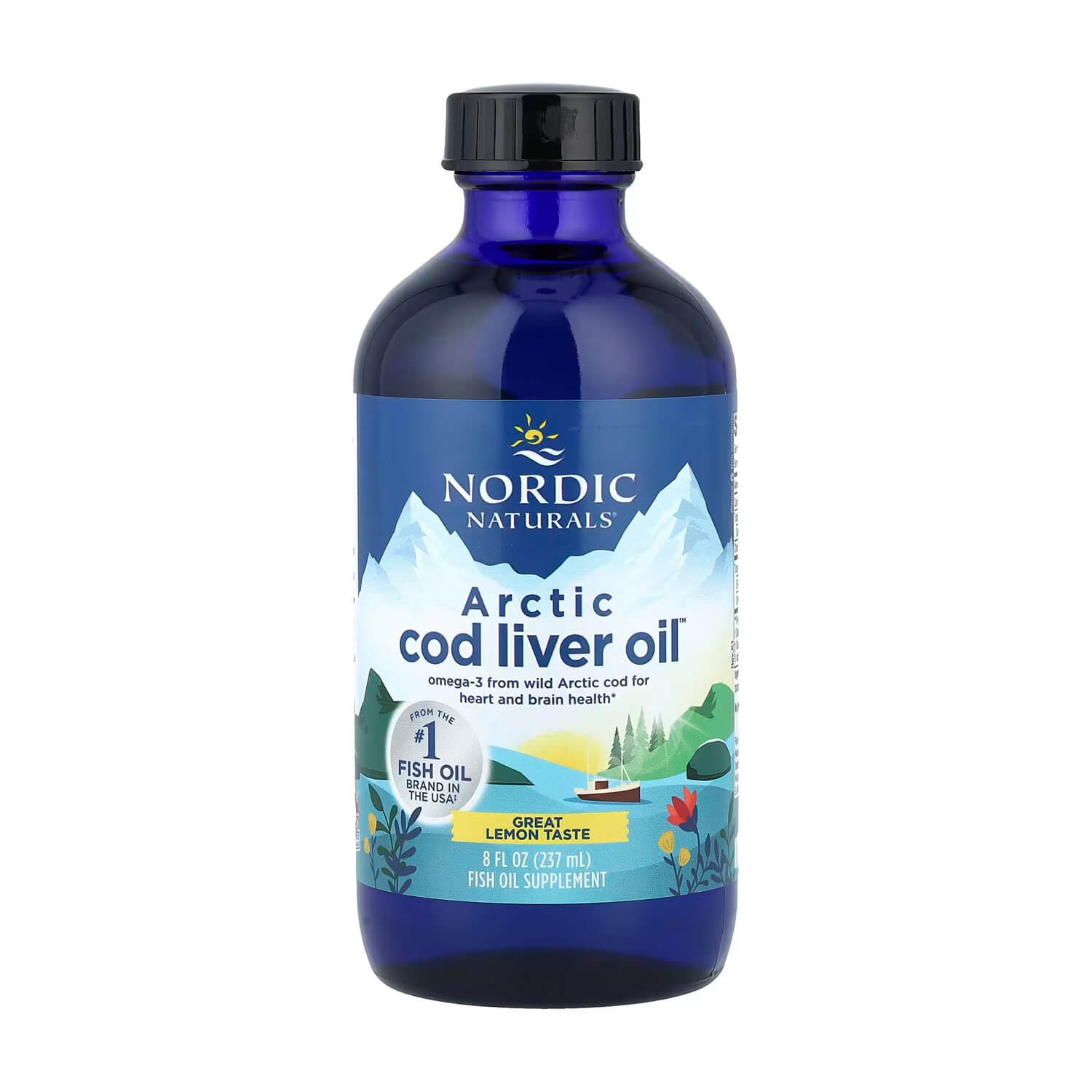 NORDIC NATURALS® Arctic Cod Liver Oil 237 mL (Great Lemon) 1 NORDIC NATURALS® Arctic Cod Liver Oil 237 mL (Lemon) - Image 1