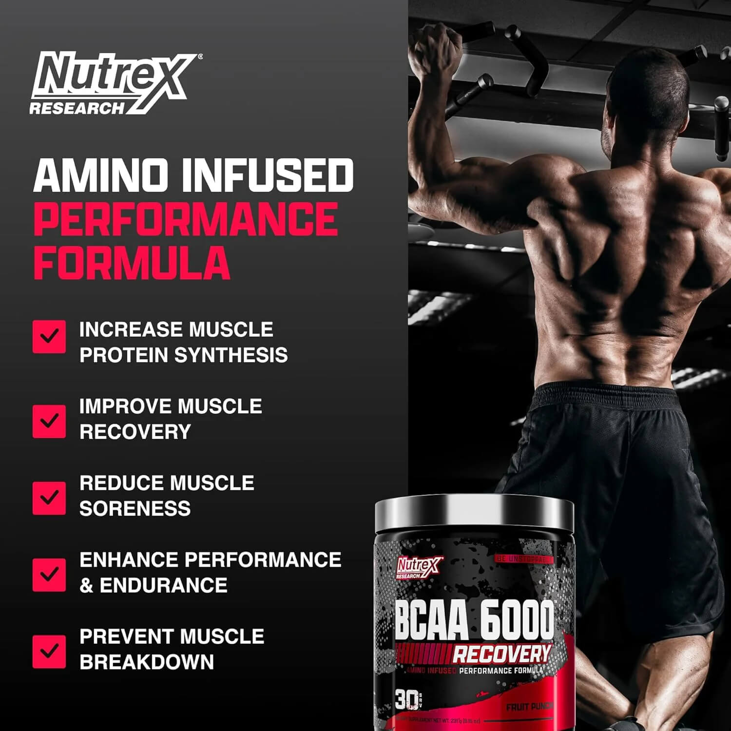 Nutrex Research BCAA 6000 231G (Fruit Punch) 5
