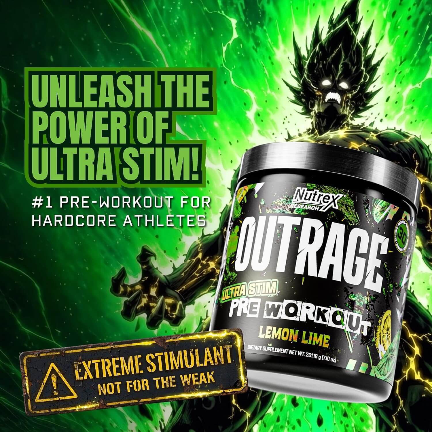 Nutrex Research OUTRAGE ULTRA STIM 478.92g (Lemon Lime) 6