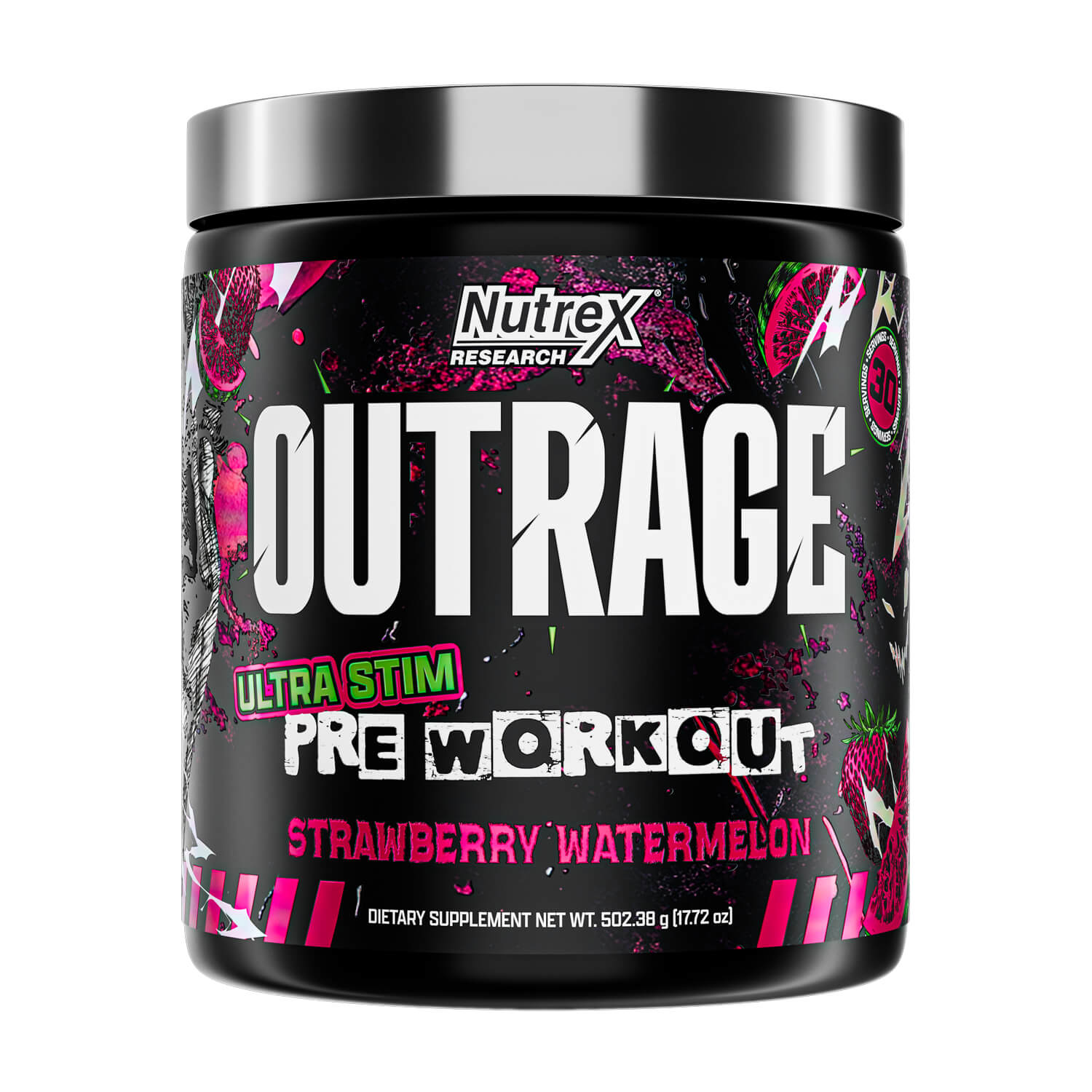 Nutrex Research OUTRAGE ULTRA STIM 502.38g (Strawberry Watermelon) 1 Nutrex Research OUTRAGE ULTRA STIM 502.38g (Strawberry Watermelon) - Image 1