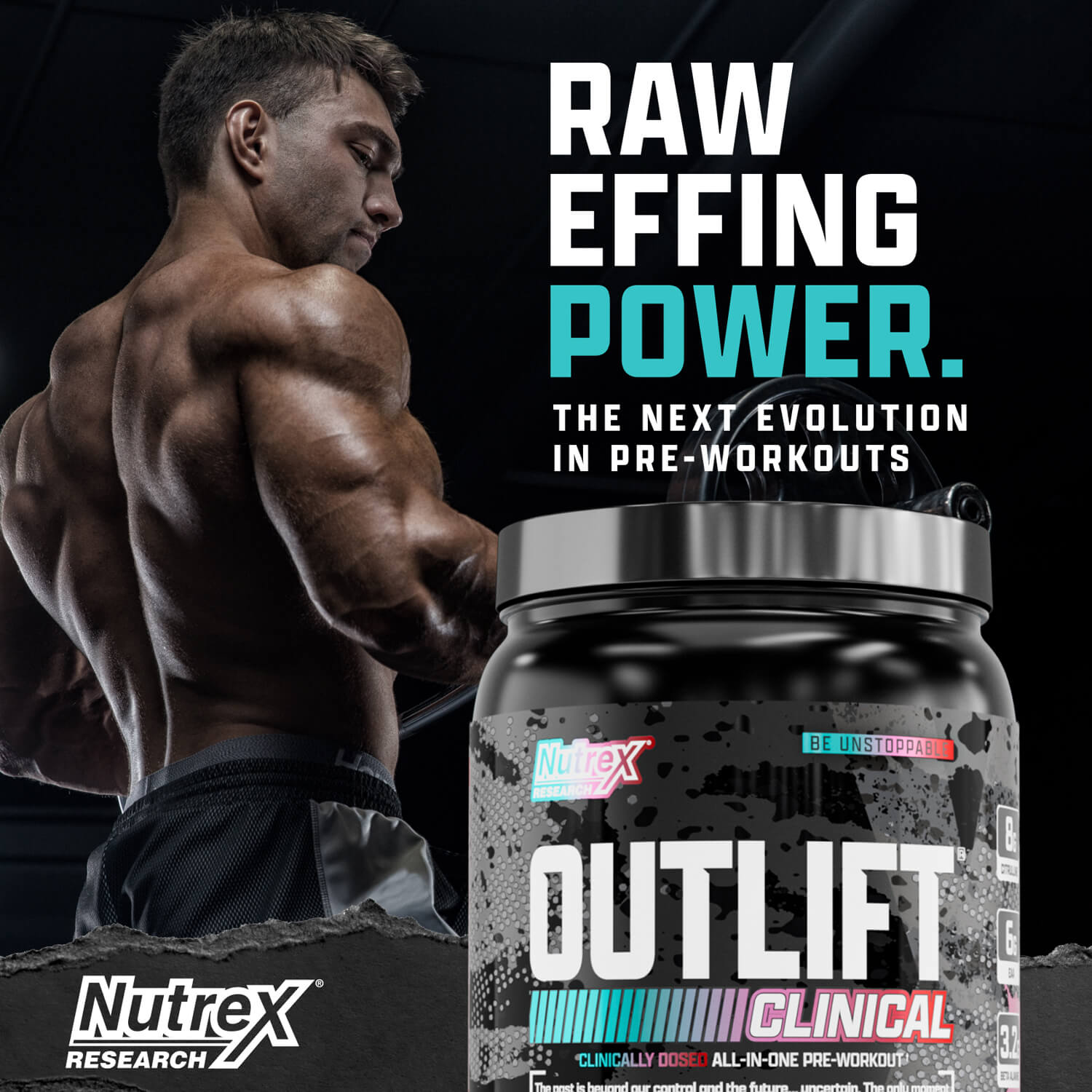 Nutrex Research OUTLIFT CLINIVAL 639.91g (Miami Vice) 5