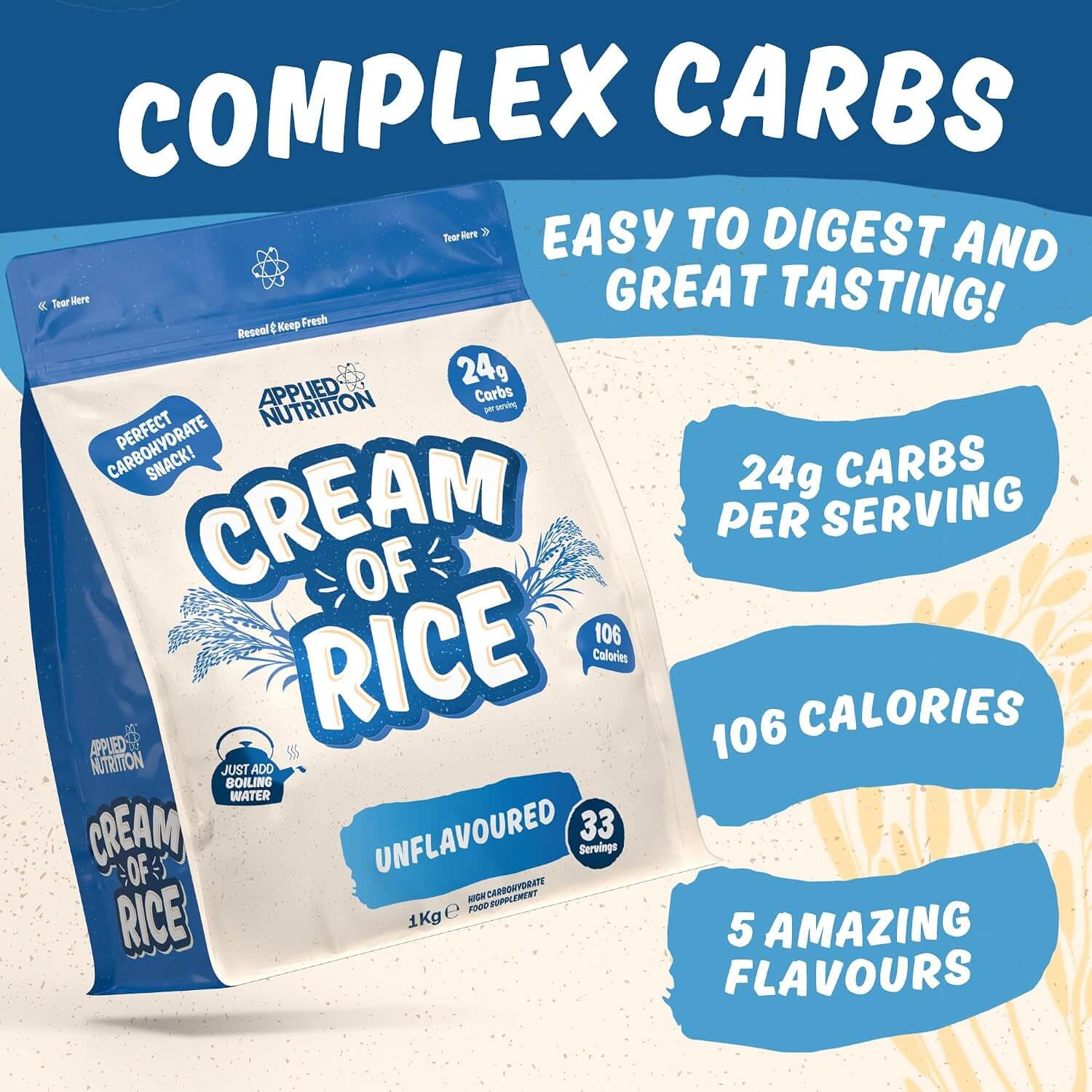 Applied Nutrition CREAM OF RICE 1 Kg (Unflavoured) 14