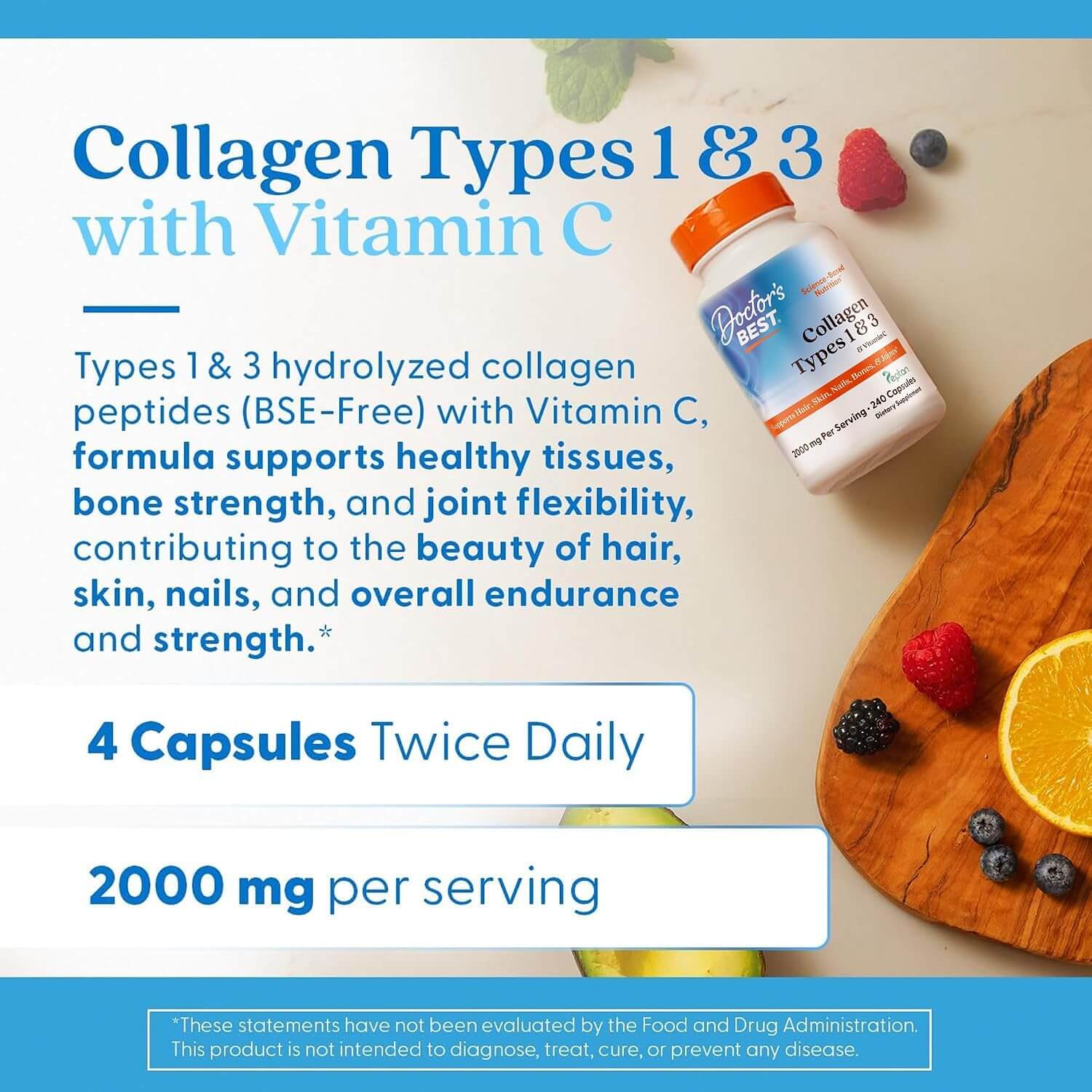 Doctor’s BEST® Collagen Types 1 & 3 (240 Caps) 5