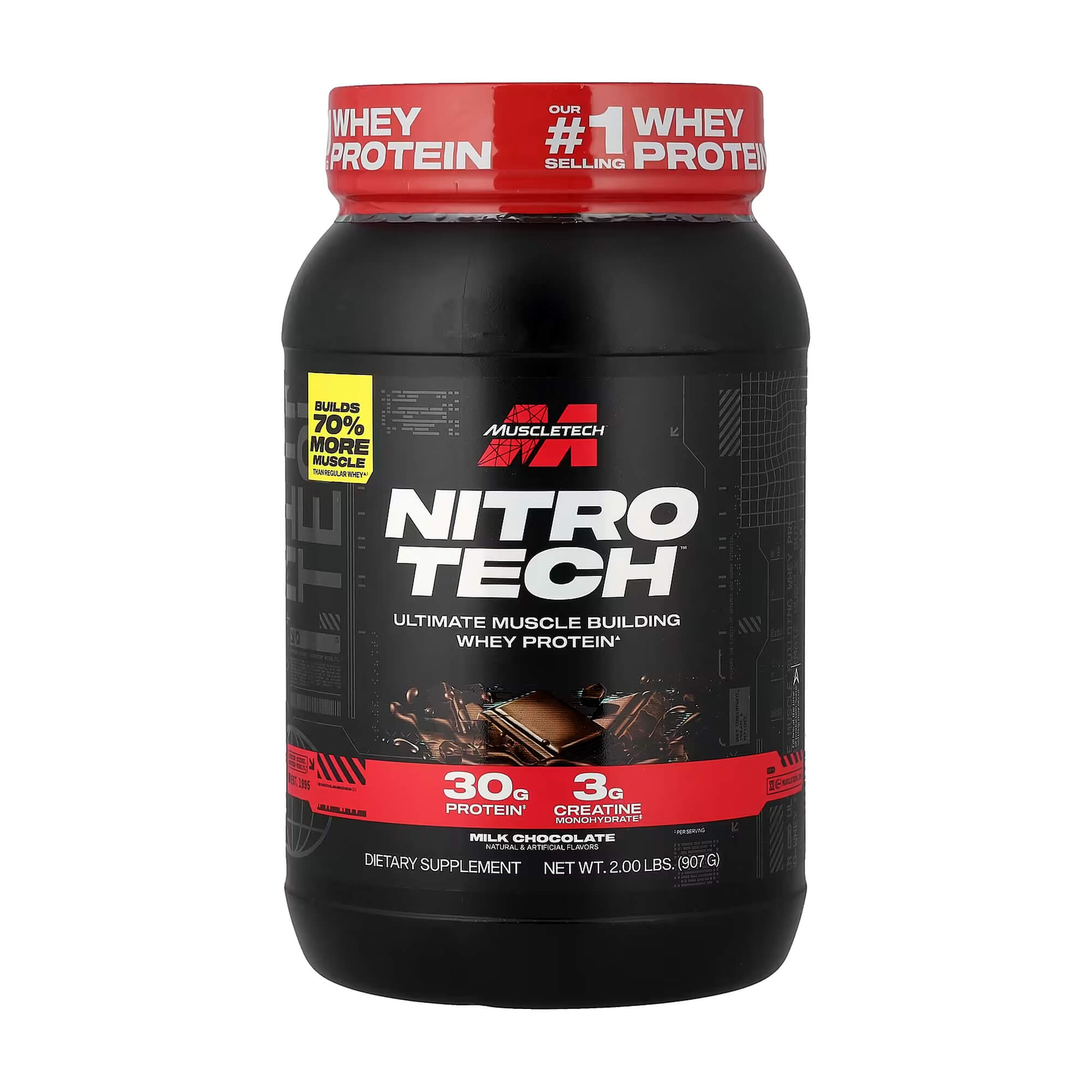 MuscleTech NITRO TECH™ 907g (Milk Chocolate) 1 MuscleTech NITRO-TECH™ 907g (Milk Chocolate) - Image 1