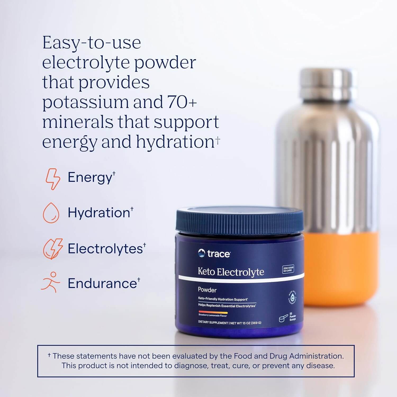 trace® Keto Electrolyte Powder 369g (Strawberry Lemonade) 5